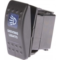 DT-11008 Rocker Driving Light Switch On Off SPST 12 or 24V Blue Illumination 